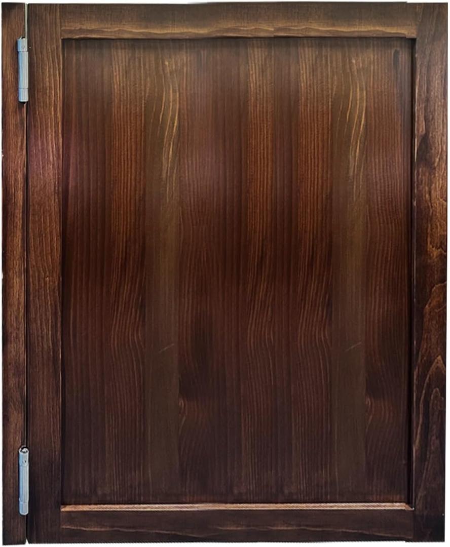 Saloon Door, Room Divider Swinging Doors, Wooden Cafe Door with Stainless Steel Hinges, Entrance Partition Two-Way Swing Half Doors for Kitchen Bar Cellar Porch Stairs(Coffee,24" W x 32" H)