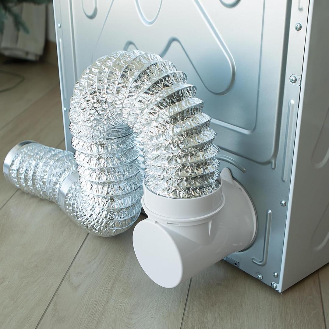 Loviga 90 Degree Dryer Vent Elbow Dryer Vent Connector, Space Saving Dryer Vent Connection, Easy Install Snap-on Dryer Vent Hose for Tight Space 4 Inch