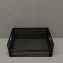 Marbrasse 2 Tier Paper Organizer Letter Tray, Mesh File Organizer with Handle, Paper Sorter Desk Organizer for Home Office Supplies - Black