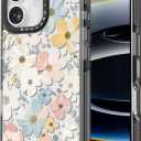 Bouvardia for iPhone 17 Case, Cute Girly Design for Women, Protective & Aesthetic, Floral Theme - Flowers Blossoming (Gray Bumper)