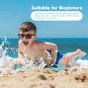 Inflatable Surf Body Board with Handles, Lightweight Swimming Floating Surfboard Aid Mat Learn to Swim, Beach Safety Theme Surfing Swimming Summer Water Fun Toy for Both Kids and Adult, 29.5in*20.5in*6"