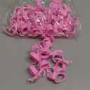 Chuangdi 48 Pieces Coquette Bow Cupcake Rings Cute Pink Bow Coquette Birthday Cake Decorations for Bachelorette Bridal Engagement Wedding Baby Shower Girl Theme Party Decor, 4 Styles