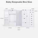 Baby Keepsake Box - Baby Memory Box - Baby Boy Girl Keepsake Box Tins Memory Box Pregnancy Baby Bubbs Storage Box Baby First Year Box Library Baby All-in-One Organizer