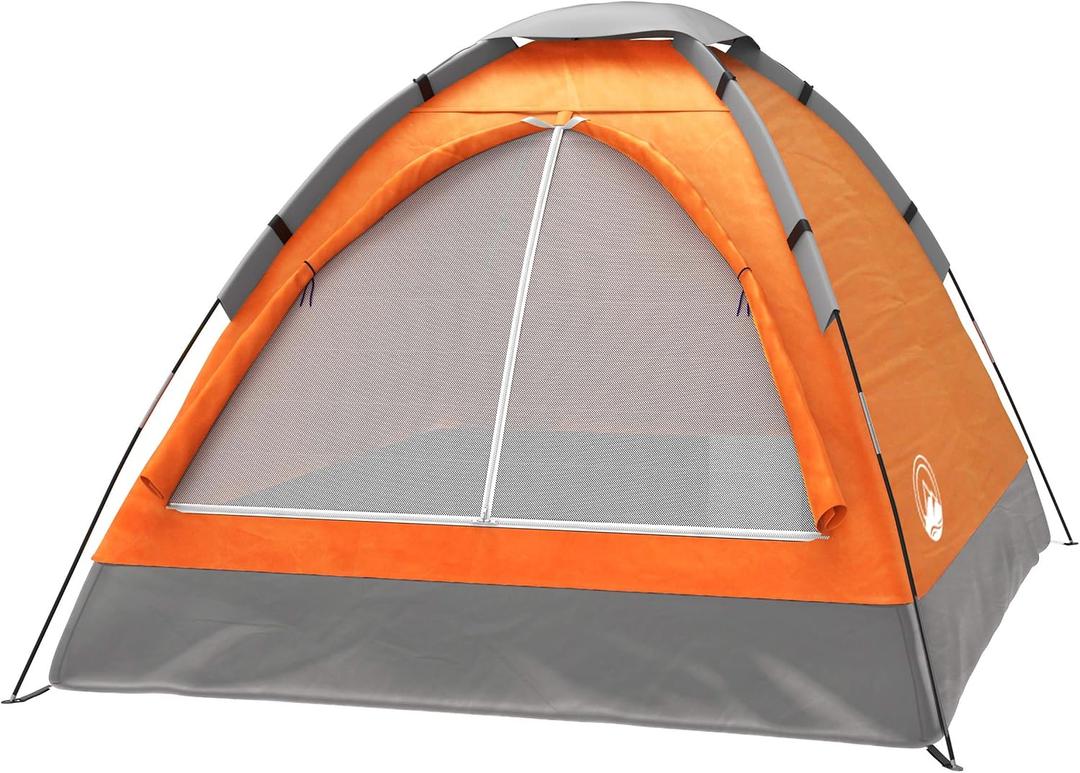 2 Person Camping Tent with Rain Fly and Carrying Bag Lightweight Outdoor Pop Up Tents for Camping Essentials, Music Festivals, Backpacking, Hiking, or Beach Shelter by Wakeman Outdoors