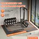 SUPERJARE 30" x 30" Larger Rubber Top Exercise Equipment Mats, 0.56" Thick 12PCS 75 Sq Ft High-Density EVA Foam Interlocking Gym Flooring, Big Workout Mat for Home Gym, Floor Protection, Black/Grey