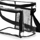 Youngever Large Clear Bag, Stadium Approved Clear Bag, Adjustable Cross-Body Strap Clear Plastic Bag