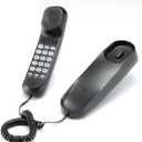 Corded Phone for Home, Durable landline Phone with Large Buttons for Seniors, Versatile Mini Phone for The Home, Office, and More (Black)