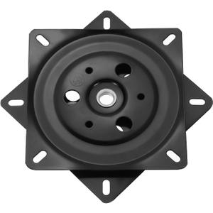 uxcell 2Pcs 6" Bar Stool Swivel Replacement, 360 Rotation Lazy Susan Turntable, Square Semi-Ball Bearing Seat Swivel Base Mount Plate for Recliner Chair or Table, Black (150x1.5mm)