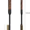 2 x Cleaning Brush, Diveotree Hard Bristle Brush for Deep Cleaning Grout, Sink, Cup, Teapot, Bottle, Blender, Multi-Purpose Brush wih Long Handle for Kitchen (Brown)