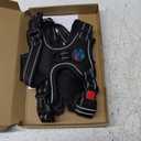 PHOEPET No Pull Dog Harness Medium Reflective Front Clip Vest with Handle,Adjustable 2 Metal Rings 3 Buckles,[Easy to Put on & Take Off](M, Black)