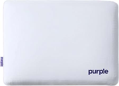 Purple DreamLayer Pillow - Standard Size - Cooling Memory Foam Alternative Neck Pillow, Soft Contour-Hugging GelFlex Grid and MicroAir Foam, Adjustable Loft, Pressure-Relieving Support