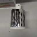 Ourokhome Rotary Cheese Grater Hand Crank, Kitchen Shredder Speed Mandolin Slicer Nut Grinder with Handle and Drum Blades for Cheese, Vegetable, Walnut, Chocolate, Potato, Carrot, 3 Blades, Blue