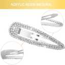 5Pcs Rhinestone Water Drop Crystal Hair Clips, Glitter Shining Metal Hair Barrettes, Hairpins Headwear Hair Accessories for Girls & Women