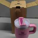 STANLEY Quencher H2.0 Tumbler with Handle and Straw 20 oz | Flowstate 3-Position Lid | Cup Holder Compatible for Travel | Insulated Stainless Steel Cup | BPA-Free | Peony