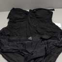 B2prity Womens Mesh Tankini Swimsuits Flowy Two Piece Bathing Suit V Neck Tie Knot Swim Top with High Waisted Bottom Black, 2XL