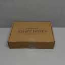 Black Kraft Gift Boxes with White & Gold Ribbons (18 Set) 6.5” x 4” Small Rectangle Cardboard Treat Boxes with Lids for Gift Giving, Weddings, Party Favors, Cookies, Christmas, Groomsmen, Bulk, Empty