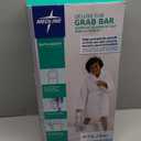 Medline Bathtub Grab Bar w/ Microban  Bathroom Wall Support Handle, Non-Slip Shower Bar, for Elderly, Seniors & Handicapped  250 Lbs. Capacity (Light Gray)