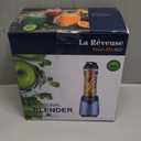La Reveuse Smoothies Blender Personal Size 300 Watts with 18 oz BPA-free Portable Travel Sports Bottle (Light Blue)