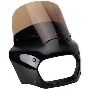 Motorcycle Windscreen For Har&ley Softail Fat Bob FXFB 114 FXFBS Headlight Fairing 11 Inch Motorcycle Front Lamp Light Windshield Cowls Cover 2018-2024