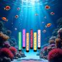Lightahead Extra Large 32 Inches LED Fantasy Bubble Fish Tube Fake Aquarium with 7 Color Light Effects. The Ultimate Sensory Lamp.