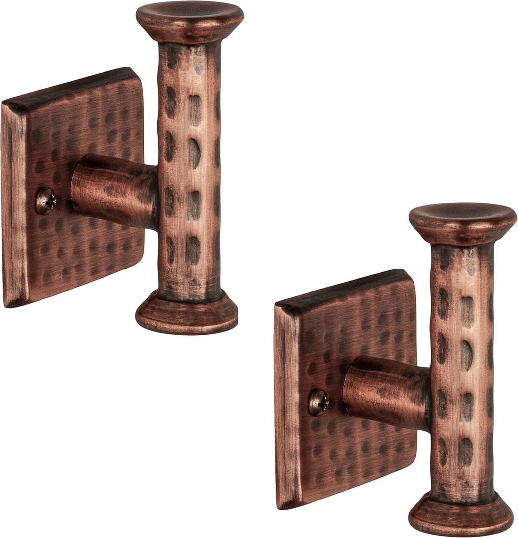 Monarch Abode Bathroom Hand Towel Hook for Bathroom, Hooks for Towel, Towel Hanger for Bathroom, Hanger Wall Mounted, Set of 2, 3-inch Robe Hook, Antique Copper Finish