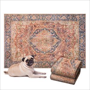 Lovewag Washable Pee Pads for Dogs - Decorative 36"x48" Waterproof Dog Potty Pads - Non-Slip,Super Absorbent,Machine Washable - Stylish Floor Cover for Senior Dogs & Puppies - 2 Pack (Rustic Terracotta)