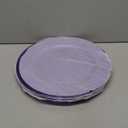 Ms Lovely Metallic Foil Charger Plates - Set of 6 - Made of Thick Plastic - Dark Purple