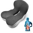 Memory Foam L-Shaped Integrated Seat Cushions, Butt Pillow with Back Support, Ergonomic Cushions with Lumbar Support, Office Chair Seat Cushion for Lower Back Tailbone Protection