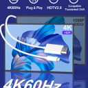AIRSKY USB C to HDTV Cable 4K 60Hz, Type C to HDTV Cord 6.6FT, USB-C HDTV Cable for iPhone 17/16/15, Compatible with Thunderbolt 3/4, MacBook Pro/Air, iPad Pro