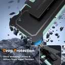 FNTCASE for iPhone 12 Magnet Case: Magnetic Dual Layer Protective Cell Phone Cover with Belt-Clip Holster | Military Grade Drop Proof Protection Durable Non Slip Textured Back Phonecase (Mint Green)