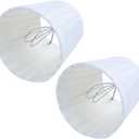 Baglaum 4X Fabric Chandelier Lampshade Holder Clip on Sconce Beside Bed Lamp Hanging Light, Light Yellow