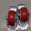 3 Inch Caster,Load 1400 Lbs,Polyurethane Steel Wheels,Heavy Duty Caster Wheels Set of 4,Swivel Wheels with Brake and Fixed Wheel for Trolleys,Transport Materials,Toolboxes(2Brake&2Rigid)