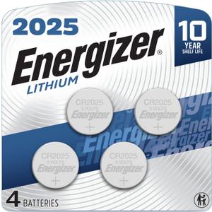 Energizer 2025 Lithium Coin Cell Battery, 4 Count