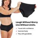 Evella Women’s Leakproof Incontinence Underwear – Washable Reusable Bladder Control Panties – 3-Pack Multicolor (Black, Beige, Grey), Large