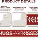 5 x Valentines Day Home Decor Banner, Hugs and Kisses Romantic Quote Sign, Red Hanging Wall Door Decoration for Bedroom Living Room, Sweet Valentine Decorations Gift, 48x9 Inches