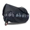 Bike Bicycle Cover Waterproof Dustproof- 190T Bike Cover for 1 or 2 Bikes, Indoor and Outdoor Use, Bike Cover Rain Sun UV Wind Snow Proof Resistant (Black)