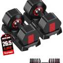 26.5LBS Adjustable Dumbbell with Non-Slip Handle for Home Gym