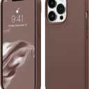 AOTESIER Shockproof Designed for iPhone 14 Pro Case 6.1 inch,[Silicone Slim Series] Rubber Full-Body Protection Bumper Phone Case for 14 Pro with Soft Anti-Scratch Lining, Chocolate