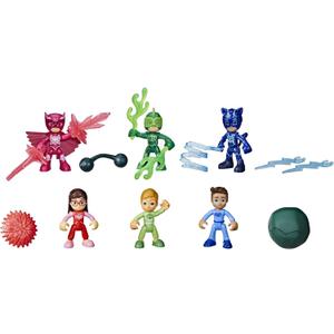 PJ Masks Hasbro Nighttime Heroes Figure Set Preschool Toy, 6 Action Figures and 11 Accessories for Kids Ages 3 and Up