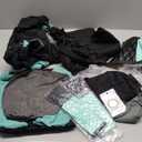 Fulmoon 17 Pcs Car Accessories Set for Women Seat Bling Leather Steering Wheel Cover Seat Belt Shoulder Pad Armrest Cup Holders Covers Full Crystal Decor Automotive Interior(Mint Green and Black)