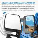 JDMSPEED Pair Driver & Passenger Side View Mirrors with Black Cover Compatible with 1987-2002 Jeep Wrangler Manual Folding No Heated Replace# CH1320102 CH1321102