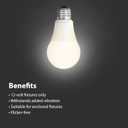Feit Electric A19 100W Equivalent LED Light Bulbs, Dimmable, 3000k Bright White, 1600 Lumens, 22 Year Lifetime, E26 Base, CRI 90, UL Listed, Damp Rated, 2 Pack, OM100DM/930CA/2