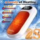 Rechargeable Hand Warmer 2 Pack, LED Display & 4 Levels, Ultrathin Electric Hand Warmers Portable USB Pocket Heater Fits Gloves for Hunting Essentials, Camping, Raynauds, Gifts for Christmas