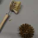 eplanita Natural Dish Brush, 3 Replacement Heads, Kitchen Eco Bamboo Scrubber Brushes, Extra Plant Sponge, Plastic Free Washing Up, Zero Waste Cleaning