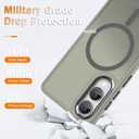 for Samsung Galaxy S25 Edge Case, Matte Magnetic Phone Case with 1 Screen Protector, Support for Magsafe, Translucent Frosted Shockproof Protective Cover for Samsung Galaxy S25 Edge, Titanium Gray
