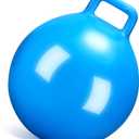 Gemscream Kids Bouncy Hopper Ball with Handle Jumping Hopping Exercise Balls for Toddlers Boys Girls Indoor Outdoors Sports School Games Exercise Gifts(29 Inch,Blue)