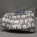 Baby Lounger | Organic Cotton Infant Lounger | Reversible, Adjustable & Portable Floor Lounger | Soft, Breathable, Washable Cover (Grey Elephish)