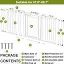 Clear Acrylic Extra Wide Baby Gate and Dog Gate, 57.5-65.7 in Wide