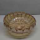 Amber Glass Ceiling Light Fixture - Handcrafted Art Glass Semi Flush Mount with 3 E26 Bulb Sockets, Warm Amber Shade Lighting for Living Room Dining Room Hallway, Vintage Indoor Chandelier (11.8inch)