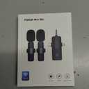 PQRQP Wireless Mini Microphone for iPhone/iPad/Android: 2 Pack Lavalier Microphone for Video Recording, High-Fidelity Audio iPhone Mic with USB-C for Content Creators(Graphite Black)